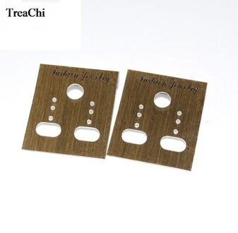 100 Stuks Plastic Earring Sieraden Display Card Goud Wit Zwart Mini Stud Organizer Opslag Houder 4*3Cm