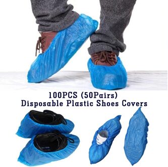 100 Stuks Plastic Wegwerp Overschoenen Cleaning Overschoenen Beschermende Unisex Indoor Schoenen Tas Outdoor Proof Dust Schoen Huid