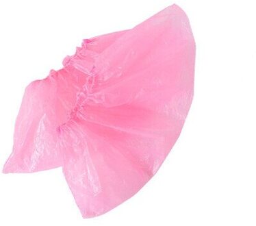 100 Stuks Plastic Wegwerp Overschoenen Cleaning Overschoenen Beschermende Vloer Waterdicht Beschermende Overschoenen Cleaning Shoe Cover roze