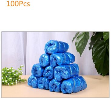 100 Stuks Plastic Wegwerp Overschoenen Cleaning Overschoenen Outdoor Regenachtige Dag Tapijt Reinigen Schoen Cover Waterdichte Schoen Covers