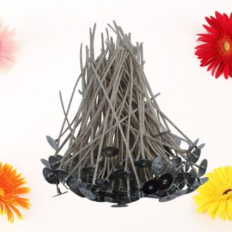 100 Stuks Pre Soja Waxed Kaars Wieken Met 100Pcs Tabs Kaars Maken Kit Voor Kaarsen Maken