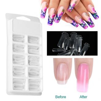 100 Stuks Quick Building Mold Tips Nail Dual Vormen Vinger Extension Nail Art Poly Nail Gel Diy Nail Art Manicure gereedschap Valse Nagel
