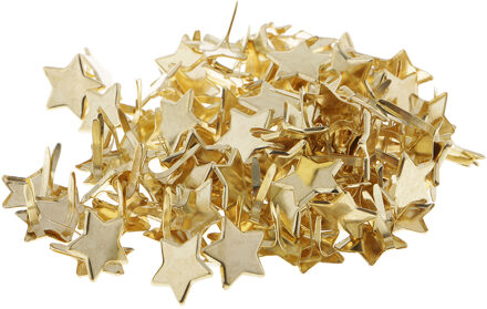 100 Stuks Star Hoofd Metalen Brad Paper Bevestiging Versieringen Voor Kids Kaartmaken Scrapbooking Art Ambachten 14Mm Goud