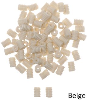 100 Stuks Verstelbare Kleurrijke Siliconen Antislip Stopper Cord Sloten Koortjes Schakelt Lanyard Gesp Cover Naaien Accessoires beige