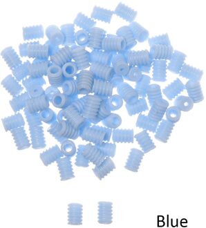 100 Stuks Verstelbare Kleurrijke Siliconen Antislip Stopper Cord Sloten Koortjes Schakelt Lanyard Gesp Cover Naaien Accessoires blauw