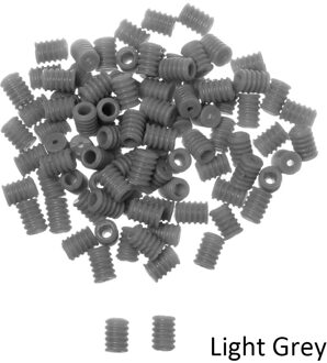 100 Stuks Verstelbare Kleurrijke Siliconen Antislip Stopper Cord Sloten Koortjes Schakelt Lanyard Gesp Cover Naaien Accessoires licht grijs