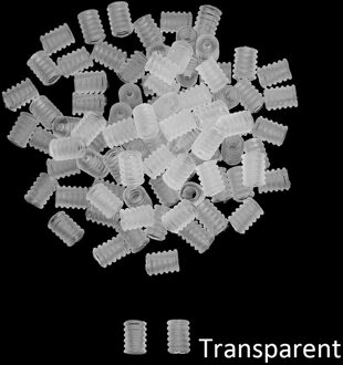 100 Stuks Verstelbare Kleurrijke Siliconen Antislip Stopper Cord Sloten Koortjes Schakelt Lanyard Gesp Cover Naaien Accessoires transparant