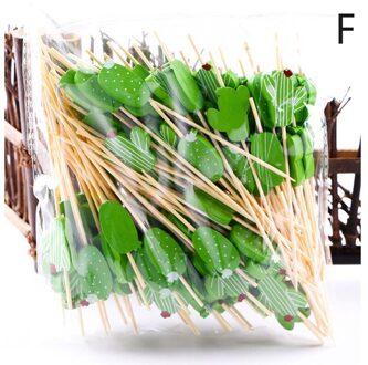 100 Stuks Wegwerp Bamboe Picks Voedsel Fruit Cocktail Handgemaakte Tandenstokers Picknick Feestartikelen Decoratie