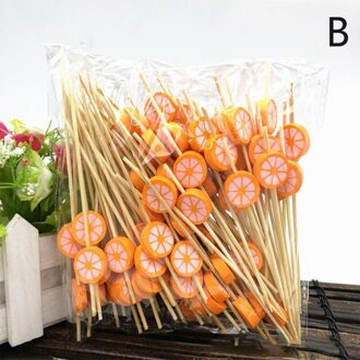 100 Stuks Wegwerp Bamboe Picks Voedsel Fruit Cocktail Handgemaakte Tandenstokers Picknick Feestartikelen Decoratie