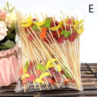 100 Stuks Wegwerp Bamboe Picks Voedsel Fruit Cocktail Handgemaakte Tandenstokers Picknick Feestartikelen Decoratie