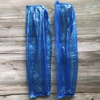 100 Stuks Wegwerp Beschermende Mouwen Cover Beschermende Waterdichte Wegwerp Arm Mouwen Covers Plastic Oversleeves blauw