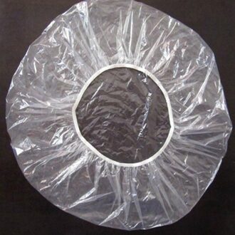100 Stuks Wegwerp Douche Hoeden Helder Spa Kapsalon Hotel One-Off Elastische Douche Badmuts Clear Salon Badkamer producten 100stk