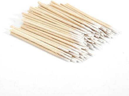 100 Stuks Wegwerp Getipt Hygiënische Wimper Extension Remover Nagellak Schoon Wattenstaafje Wattenstaafjes Applicator Microbrush Make-Up Tool 300