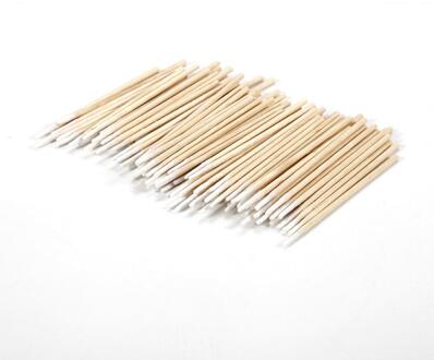 100 Stuks Wegwerp Getipt Hygiënische Wimper Extension Remover Nagellak Schoon Wattenstaafje Wattenstaafjes Applicator Microbrush Make-Up Tool
