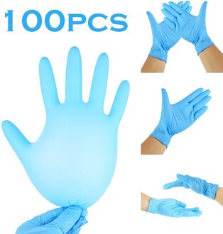 100 Stuks Wegwerp Handschoenen Latex Nitril Rubber Handschoenen Keuken/Afwassen/Werk/Tuin Handschoenen Links En Rechts universele 100stk M