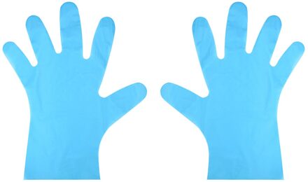 100 Stuks Wegwerp Handschoenen Pvc Pe Handschoenen Voor Huishoudelijke Schoonmaakmiddelen/Keuken/Werk/Afwas Handschoenen Hand Wegwerp handschoenen Blauw 100 stk PVC
