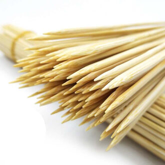 100 STUKS Wegwerp Houten Grill Grillen Bbq Gereedschap Outdoor Koken BBQ Stokken Bamboe Spiesjes Barbecue Gereedschap Fruit Sticks