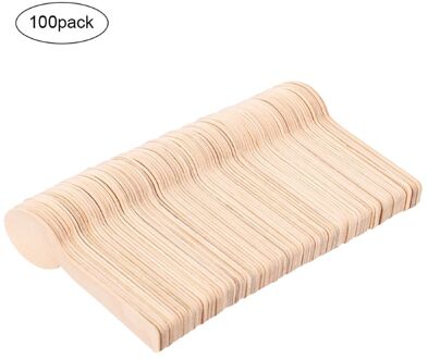 100 Stuks Wegwerp Houten Lepel Mini Ijs Lepel Hout Westerse Dessert Scoop Wedding Party Servies Keuken Biologisch Afbreekbaar
