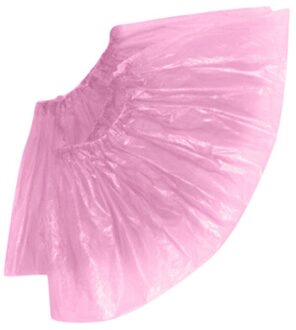 100 Stuks Wegwerp Overschoenen Outdoor Plastic Tapijt Reinigen Overschoenen Waterdicht Anti-Slip Overschoenen Boot Covers Шнурки roze