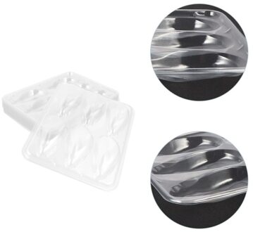 100 Stuks Wegwerp Oyster Verpakking Plaat Draagbare Gezonde Oyster Shell Vormige Doos