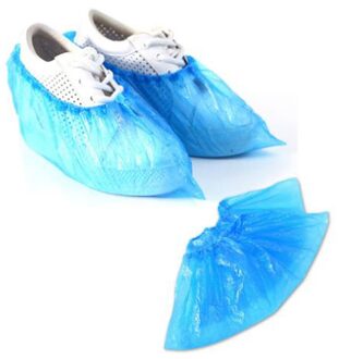 100 Stuks Wegwerp Pe Regen Schoen Cover Plastic Boot Covers Overschoenen Waterdichte Buiten Waterbestendig Cover