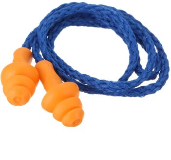 100 Stuks Zachte Siliconen Snoer Oordoppen oren Protector Herbruikbare Gehoorbescherming Ruisonderdrukking Oordopjes Oorbeschermer