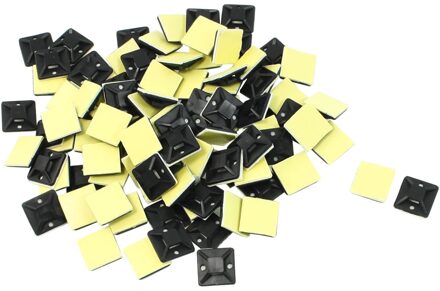 100 Stuks Zelfklevende Cable Tie Mount Base Houder 20X20X6Mm