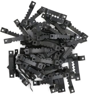 100 Stuks Zwarte Geen Nail Fotolijst Haken Saw Tand Zaagtand Hangers
