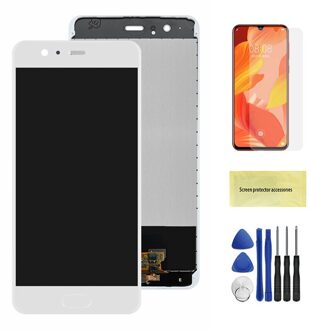 100% Test Display Voor Huawei P10 Plus Lcd Touch Screen Met Frame Digitizer Vervanging Voor Huawei P10Plus VKY-L09 VKY-L29 Lcd wit met kader