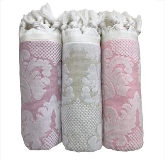 % 100 Turkse Katoenen Handdoek, 3 Stuks, 500 Gsm, Hazal , fluwelen Jacquard Handdoek Set 50 Cm X 90 Cm, Ultra Absorberende