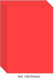 100 Vellen A4 Kleur Kopieerpapier 210x29 7Mm/8.3x11.7in Printer Papier 70GSM Voor Copy Printing Schrijven Ambachten & art rood