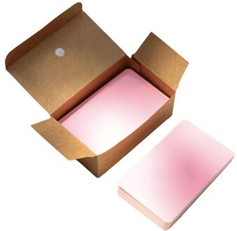 100 Vellen/Doos Papier Bericht Kaart Leeg Handgeschreven Memo Notecards Groet Zegen Dank U Postkaart roze