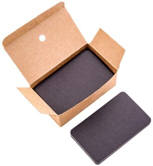 100 Vellen/Doos Papier Bericht Kaart Leeg Handgeschreven Memo Notecards Groet Zegen Dank U Postkaart zwart