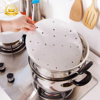 100 Vellen Tijdelijke Bamboe Steamer Papier Keuken Cake Maken Tool Steamer Papier