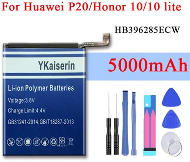100% Voor Hua Wei Vervangende Telefoon Batterij HB396285ECW 5000Mah Voor Huawei P20 Honor 10 Honor10 Lite Batterijen Batteria
