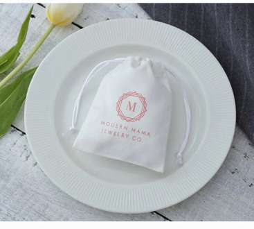 100 White Flannel Drawstring Bags Custom Personalized Logo Jewelry Packaging Gift Pouches for Chic Christmas Wedding Favor Bags