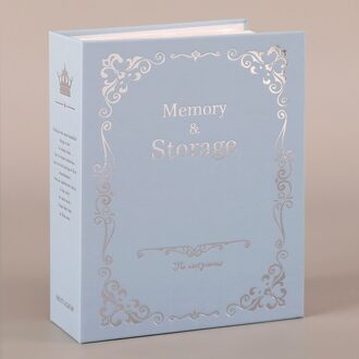 100 Zakken 6 Inch Vergulden Fotoalbum Foto Opslag Scrapbooking Foto Case Fotoalbum Frame Voor Kids Kinderen Blauw