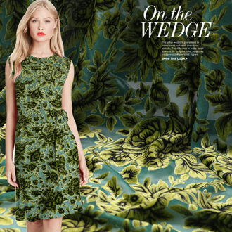 100% zijde uitgebrande fluwelen stof upscale perspectief zijden stof voor jurk kleding zijde fluwelen stof zijde doek