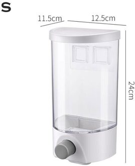 1000/1500Ml Muur Opknoping Hele Granen Voedsel Opslag Container Keuken Graan Rijst Bonen Verzegelde Potten Havermout Dispenser 1000ML