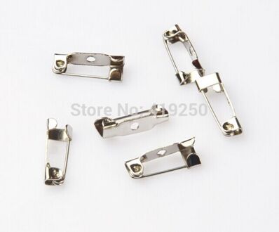 1000 pcs 15mm Veiligheid Lock Terug bar Pin DIY broche base, dual Broche Terug Base Met Veiligheidsspeld gebruiken voor broche en haar sieraden