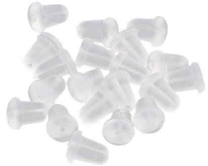 1000 Pcs Clear Earring Backs Safety Silicone Bullet Earring Clutch Earrings Jewelry Accessories