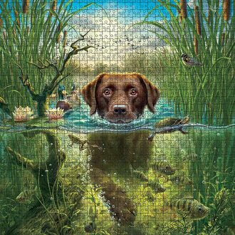 1000 Piecedog In Water Thema Volwassen Kinderen Puzzel Beste Cadeau Speelgoed Voor Kid Mooie Kerst Patroon Puzzel