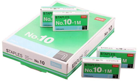 1000 stks/doos 10 Nietjes Doos Voor Desktop Nietmachine Normale Nietjes Metalen Tapetool Zilveren Grapadora Grapas Nietjes Kantoorbenodigdheden