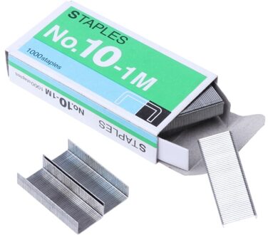 1000 Stks/doos Metalen Nietjes No.1 10 Binding Kantoor Schoolbenodigdheden Briefpapier Gereedschap