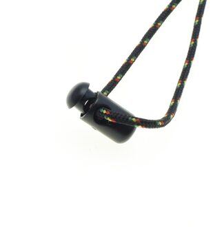 1000 stks/pak Plastic Vat Lente Cord Locks Stoppers Toggle Clips Zwart 21mm * 8mm