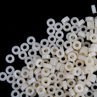 1000 Stks/partij Ronde Non-Threaded Kolom Standoff Ondersteuning Spacer Washer Wit Plastic Nylon Abs M3x3mm