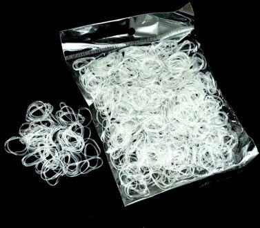 1000 Stks/partij Transparant Rubber Haar Touw Vrouwen Meisjes Haarband Siliconen Elastische Haar Houder Gom Ringen Haaraccessoires