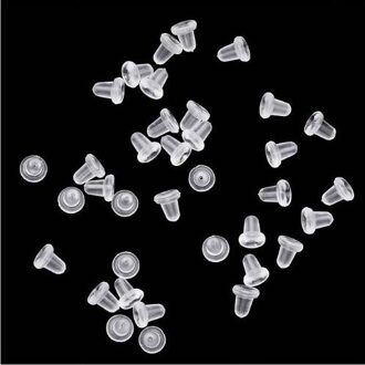 1000 stks Plastic Oorbel Terug oordop oorbellen Accessoires Oor Inpluggen DIY mode-sieraden Bevindingen