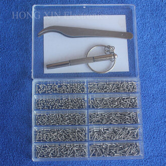 1000 stks/set Diverse Horloge Schroeven voor Horloges Klok Reparatie Kit Horlogemaker Tool Horloge Deel 10 Maten Dia 1.2mm Lenzenvloeistof reparatie