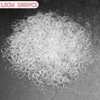 1000 Stks/set Meisjes Leuke Transparante Wegwerp Elastische Haarband Kinderen Paardenstaart Haar Ring Elastiekjes Haaraccessoires